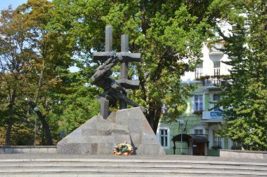 LVIV UKRAINE - 09 09 09: 17: Komünist Suçlar Mağdurları Anıtı. Sovyet iktidarı ve Stalinist rejimin kurbanı olmuş milyonlarca masum insan için tarihi bir anıt.