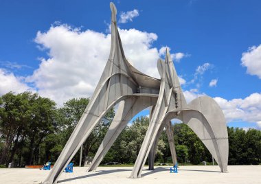 MONTREAL CANADA - 02 13 2017: Alexander Calder sculpture (L'Homme French for 
