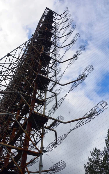 Chernobyl Ukraine Duga Soviet Horizon Oth Radar System Used Part — 图库照片