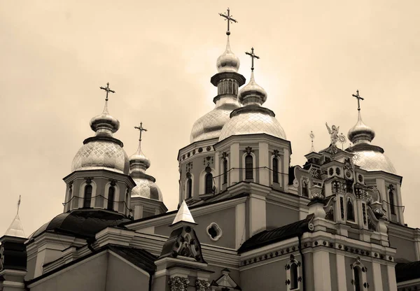 Kyiv Ucrania Monasterio Cúpula Oro San Miguel Monasterio Funcionamiento Monasterio — Foto de Stock