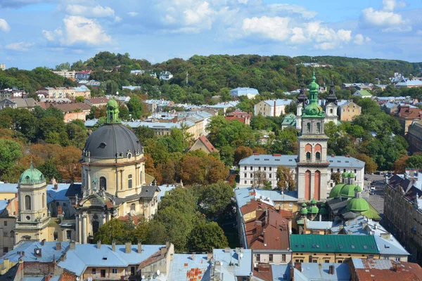 LVIV UKRAINE - 09 09 17: The historic center of the city is a UNESCO World Heritage Site. Lviv has the largest number of monuments of architecture in Ukraine