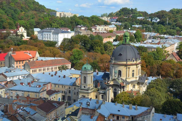 Lviv Ukraine Részletek Dominikai Templom Kolostor Eredetileg Épült Mint Római — Stock Fotó