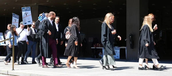 Montreal Canada 2022 Quebec Legal Aid Lawyers Strike Equal Pay — Fotografia de Stock