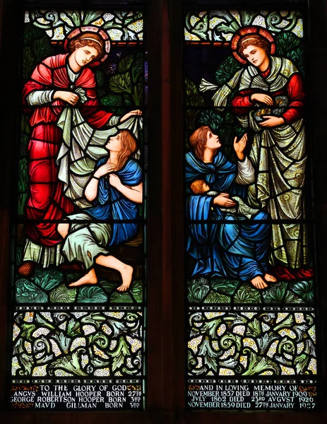 Montreal Canada 2022 Stained Glass Window Saint James United Church — Stock Fotó