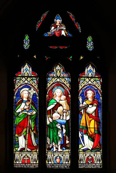 Montreal Canada 2022 Stained Glass Window Saint James United Church —  Fotos de Stock