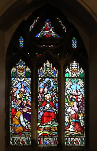 Montreal Canada 2022 Stained Glass Window Saint James United Church — 图库照片