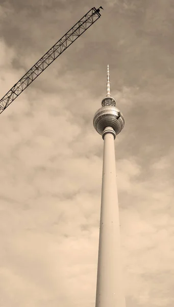 Berlin Fernsehturm Alexanderplatz Der Turm Wurde Zwischen 1965 Und 1969 — Stockfoto