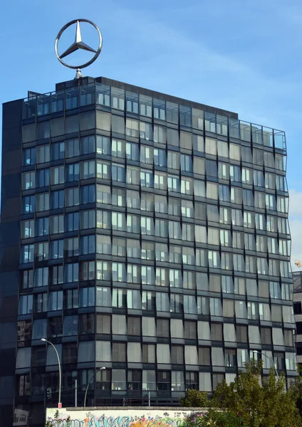 Berlín Německo Mercedes Star Střeše Office Tower Europa Center První — Stock fotografie