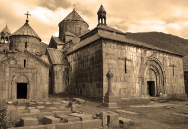 HAGHPAT ARMENIA 09: 19: Haghpat Manastırı, ayrıca Haghpatavank olarak da bilinir. Manastır Bagratid Kralı Ashot III 'ün eşi Kraliçe Hüsrovanuysh tarafından kuruldu.