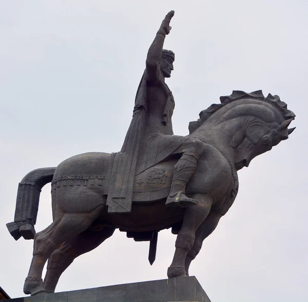 Tbilisi Georgia Socha Vakhtanga Gorgasali Dynastie Chosroid Byl Králem Iberie — Stock fotografie