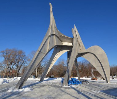 MONTREAL CANADA - 05 09 2022: Alexander Calder heykeli L 'Homme French (