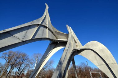 MONTREAL CANADA - 05 09 2022: Alexander Calder heykeli L 'Homme French (