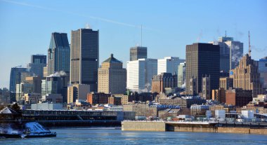 MONTREAL CANADA 09 07 2021: Montreal şehir merkezi Montreal, Quebec, Kanada.