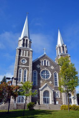 BAIE SAINT PAUL QUEBEC CANADA 08 26 2020: Church of Sts. Peter and Paul. Baie-Saint-Paul is the seat of Charlevoix Regional County Municipality