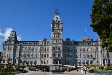 QUEBEC CITY CANADA 08: 20 2020: Quebec Ulusal Meclisi, Kanada 'nın Quebec eyaletinin diğer Westminster eyaletlerininkine benzer bir şekilde faaliyet gösteren yasama organıdır.