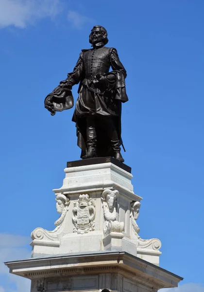 Quebec City Canada Details Samuel Champlain Statue Father New France — 스톡 사진