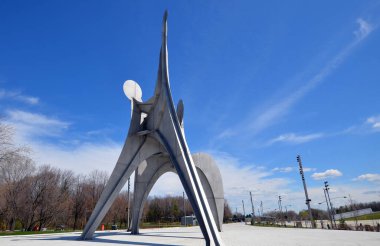 MONTREAL CANADA 03 27 2020: The Alexander Calder sculpture L'Homme French for 