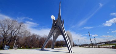 MONTREAL CANADA 03 27 2020: Alexander Calder heykeli L 'Homme French (