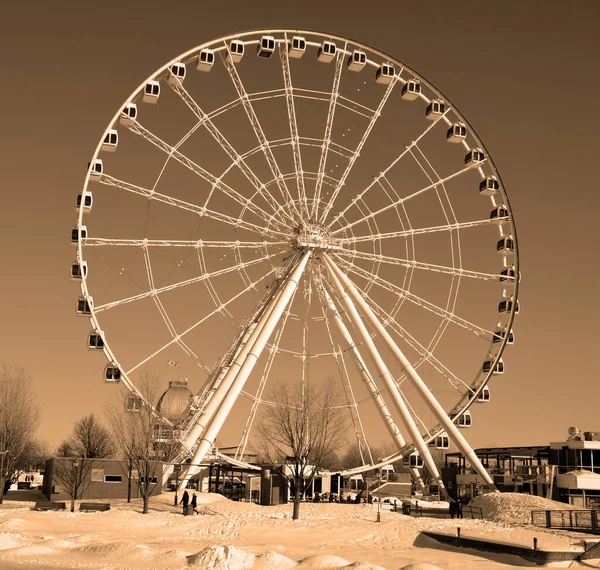 Montreal Canada Grande Roue Montreal Tallest Ferris Wheel Canada Allows — стоковое фото