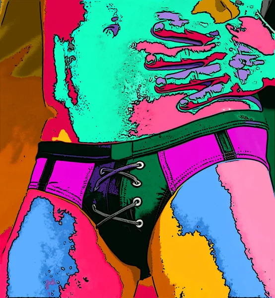 Man Lingerie Abstract Illustration — Foto Stock