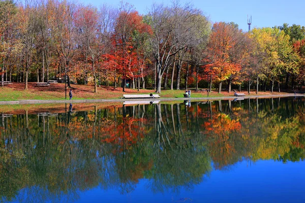 Beautiful Lake Park Autumn — Stockfoto