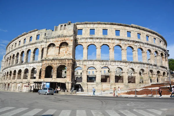 Pula Croatia 2019 Pula Arena Відомий Римський Амфітеатр Пулі Істрії — стокове фото