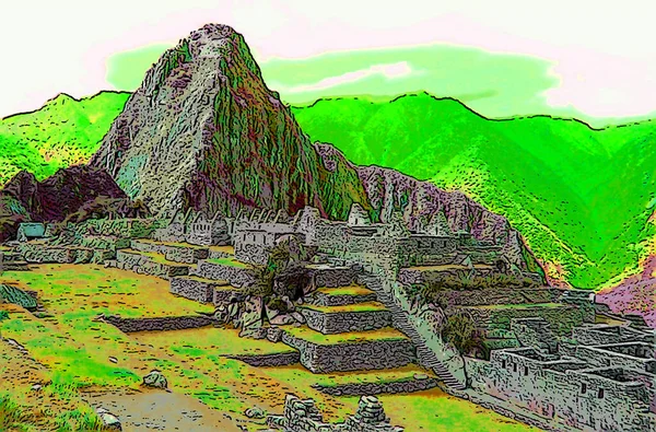 Machu Picchu Quechua Machu Pikchu Old Peak Pre Columbian 15Th — Stock Photo, Image