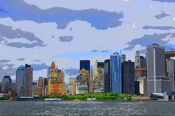 New York United States 2013 Lower Manhattan 2001 Cityscape Pop — Zdjęcie stockowe