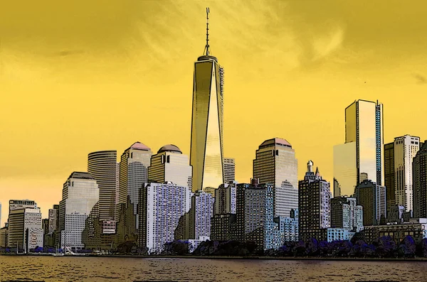 New York United States 2013 Lower Manhattan 2001 Cityscape Pop — 스톡 사진