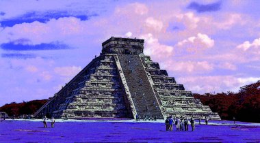 CHICHEN ITZA MEXICO - 11 12 2003: Chichen Itza Mexico Maya halkı tarafından yapılmış büyük bir Kolombiya öncesi şehir.