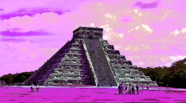 CHICHEN ITZA MEXICO - 11 12 2003: Chichen Itza Mexico Maya halkı tarafından yapılmış büyük bir Kolombiya öncesi şehir.
