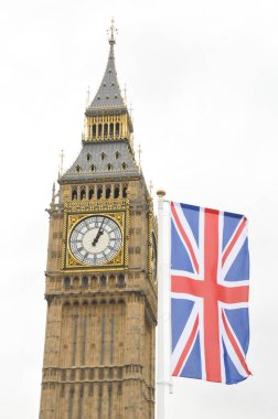 London, United Kingdom - March 11, 2019: Big Ben in daylight, the Great Bell of the clock at the north end of the Palace of Westminster in London