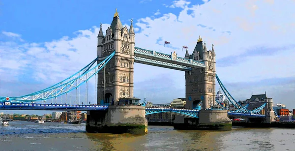 Tower Bridge Londynie Wielka Brytania — Zdjęcie stockowe