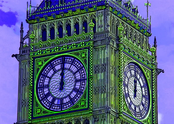 London United Kingdom March 2019 Big Ben Daylight Great Bell — Stockfoto