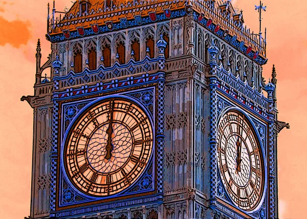 London United Kingdom March 2019 Big Ben Daylight Great Bell — Stockfoto