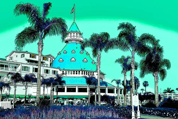 San Diego Usa April 2015 Victorian Hotel Del Coronado San — Foto Stock