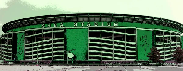 Нью Йорк Стадион Многоцелевой Стадион Парке Флашинг Медоускорона Квинс Разрушенный — стоковое фото