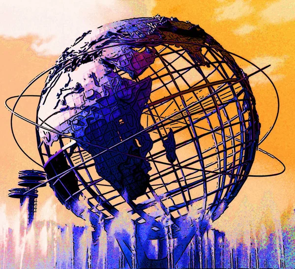 New York City United States America 1999 Unisphere Spherical Stainless — Foto de Stock