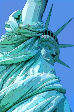 Özgürlük Heykeli Pop-Art arkaplanı