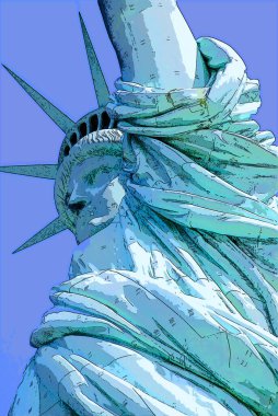 Özgürlük Heykeli Pop-Art arkaplanı