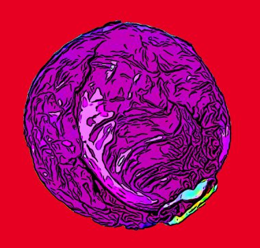 Kabak işareti çizimi canlı renklere sahip pop sanat arkaplan simgesi