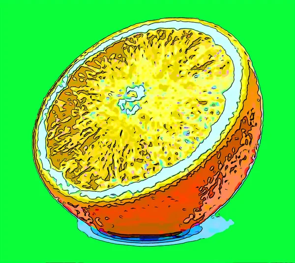 Padrão Laranja Sinal Ilustração Pop Art Ícone Fundo Com Manchas — Fotografia de Stock