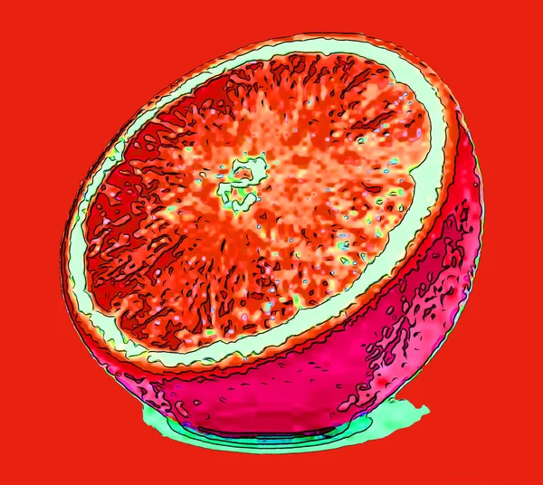 Padrão Laranja Sinal Ilustração Pop Art Ícone Fundo Com Manchas — Fotografia de Stock