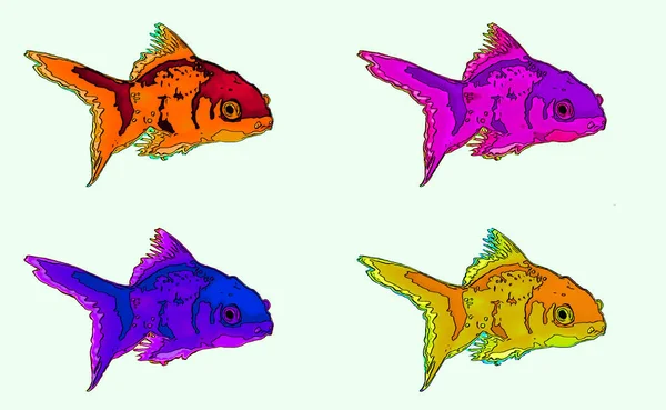 ภาพประกอบปลาพ นหล ลปะป — ภาพถ่ายสต็อก
