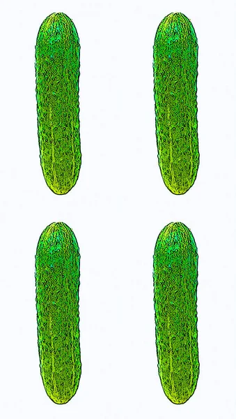 Cucumber Sign Illustration Pop Art Background Icon Color Spots — Stockfoto