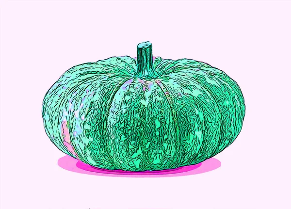 Pumpkin Illustration Pop Art Background — Photo