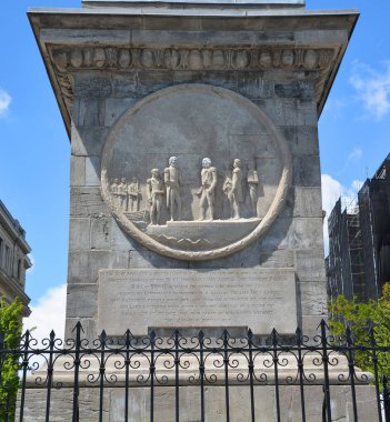MONTREAL QUEBEC CANADA 07 30 17: Nelson Column (French: colonne Nelson) is a monument erected in 1809 which is dedicated to the memory of Admiral Horatio Nelson his death at the Battle of Trafalgar.