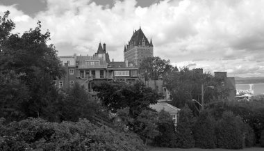 QUEBEC CITY CANADA 07 09 18: Chateau Frontenac is a grand hotel. It was designated a National Historic Site of Canada in 1980, generally recognized as the most photographed hotel in the world