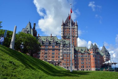 QUEBEC CITY CANADA 07 09 18: Chateau Frontenac is a grand hotel. It was designated a National Historic Site of Canada in 1980, generally recognized as the most photographed hotel in the world