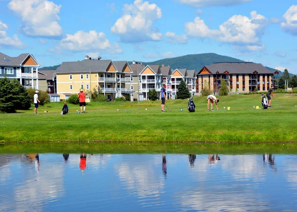 Bromont Quebec Canada 2020 Bromont Vieux Village Golf Practing Range — стокове фото